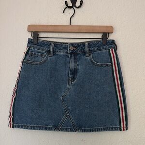Pacsun denim mini skirt with ribbon detail size 26